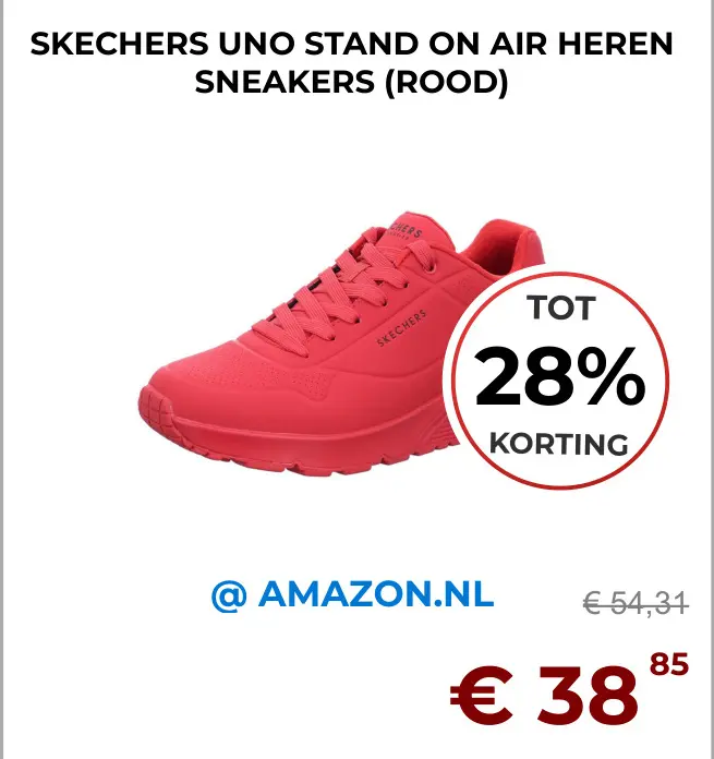 Aanbieding: Uno stand on air heren sneakers (rood)