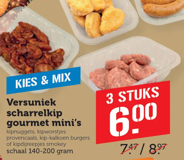 Aanbieding: Versuniek scharrelkip gourmet mini's