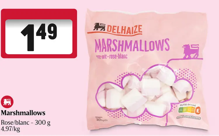 Offre: Bonbons | Marshmallows | Rose-Blanc