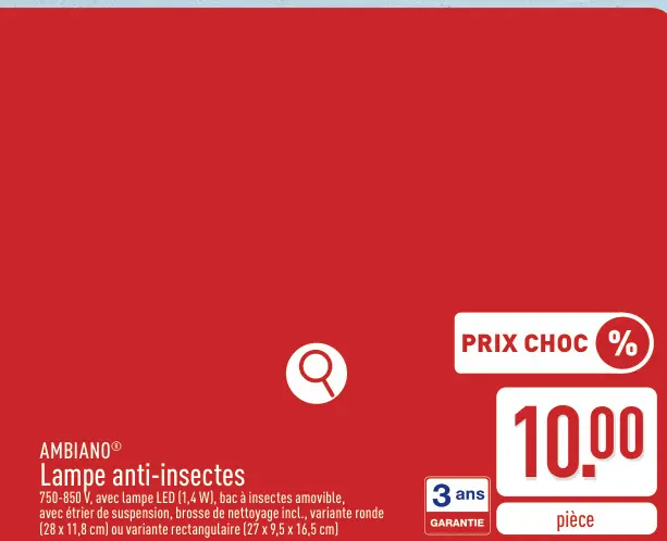 Offre: Lampe anti-insectes
