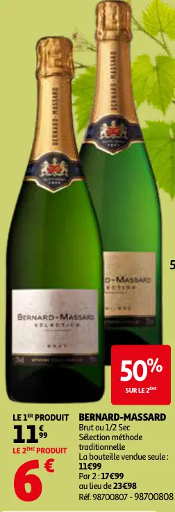 Offre: BERNARD-MASSARD Brut ou 1/2 Sec