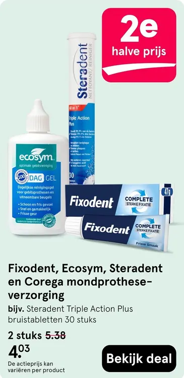 Aanbieding: Mondprotheseverzorging
