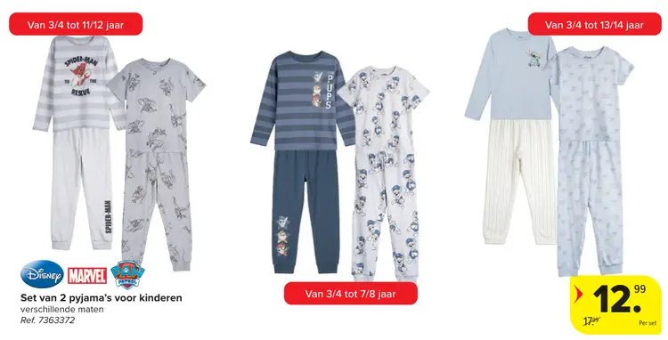 Promotie: Set van 2 pyjama's voor kinderen