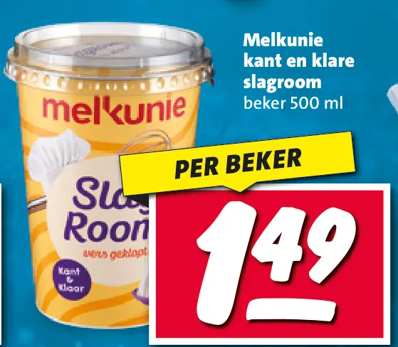 Aanbieding: kant en klare slagroom