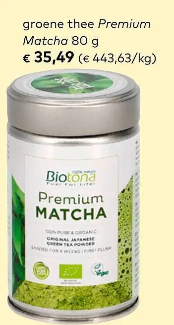 Promotie: groene thee Premium Matcha