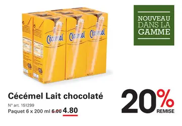 Offre: Cécémel Lait chocolaté