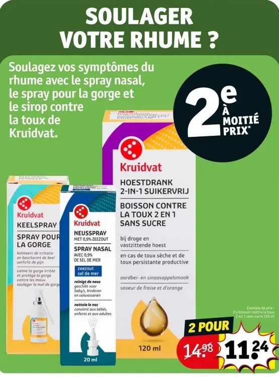 Offre: Boisson contre la toux 2 en 1 sans sucre