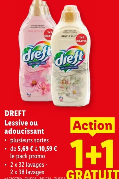 Offre: Lessive ou adoucissant