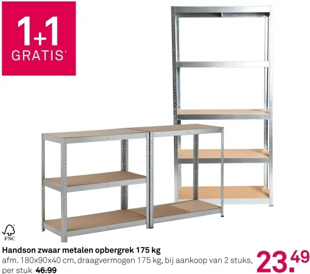 Aanbieding: zwaar metalen opbergrek