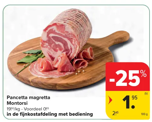Promotie: Pancetta magretta