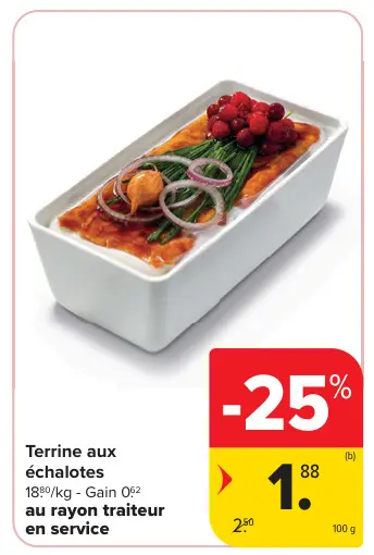 Offre: Terrine aux échalotes