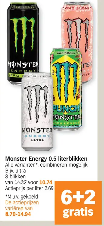 Promotie: Monster Energy 0.5 literblikken