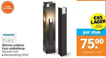 Aanbieding: Slimme outdoor Fuzo sokkellamp