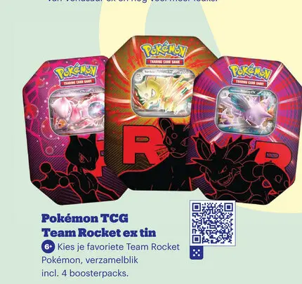 Aanbieding: Pokémon TCG Team Rocket ex tin