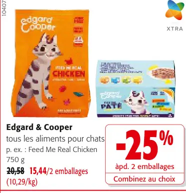 Offre: tous les aliments pour chats p. ex. : Feed Me