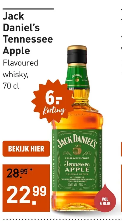 Aanbieding: Jack Daniel's Tennessee Apple