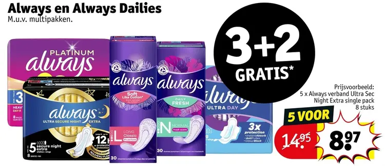 Promotie: Always en Always Dailies