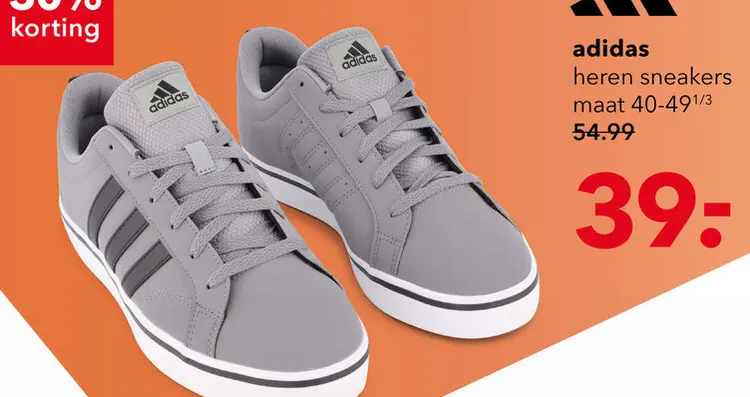 Aanbieding: Adidas VS Pace 2.0 heren sneakers grijs zwart