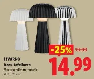 Aanbieding: Accu-tafellamp