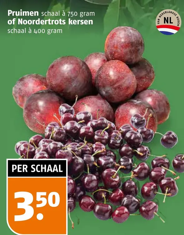 Aanbieding: Pruimen of Noordertrots kersen