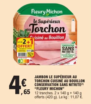 Offre: Jambon le supérieur au torchon cuisiné au bou