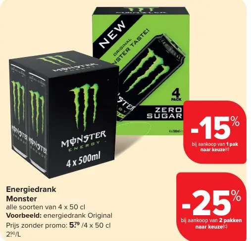 Promotie: Energiedrank Monster