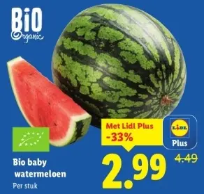 Aanbieding: Bio baby watermeloen