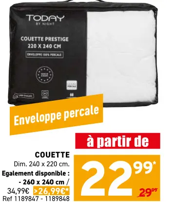 Offre: Couette prestige