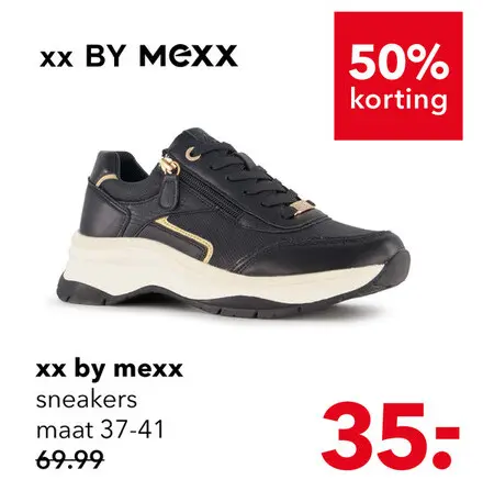 Aanbieding: XX By Mexx dames sneakers zwart