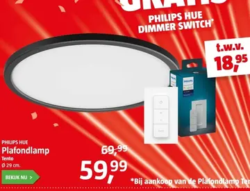 Aanbieding: PHILIPS HUE Plafondlamp Tento