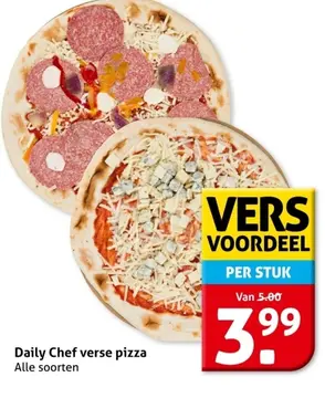 Aanbieding: Daily Chef verse pizza