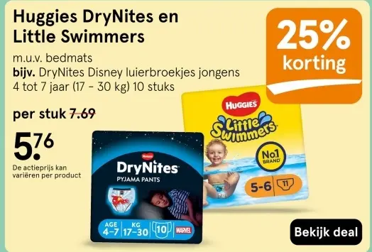 Aanbieding: DryNites en Little Swimmers