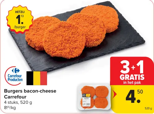 Promotie: Burgers bacon-cheese
