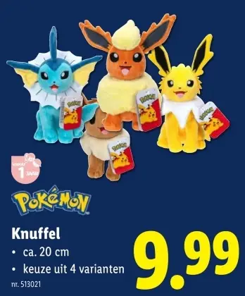 Aanbieding: Pokémon Knuffel