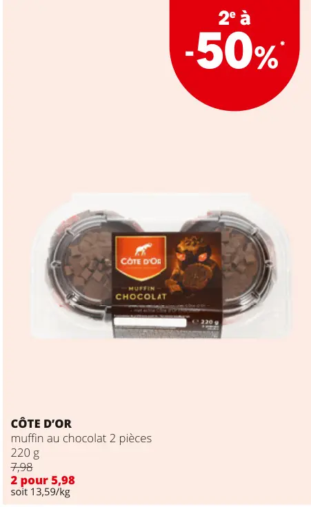 Offre: Muffin au chocolat