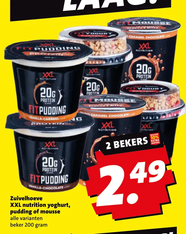 Aanbieding: XXL nutrition yoghurt, pudding of mousse