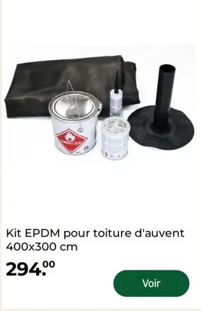 Offre: Kit EPDM pour toiture d'auvent