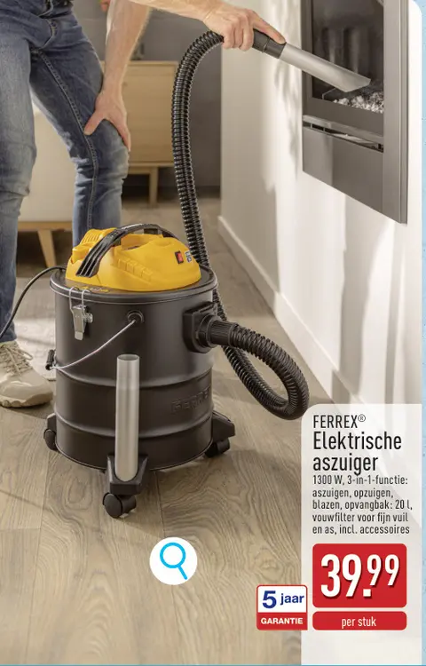 Promotie: FERREX® Elektrische aszuiger