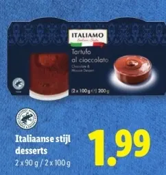Aanbieding: Italiaanse stijl desserts