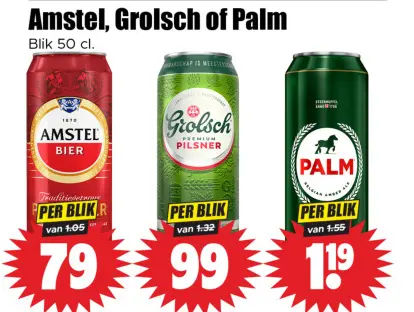 Aanbieding: Amstel, Grolsch of Palm