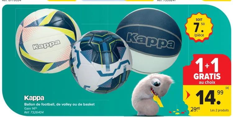 Offre: Ballon de football, de volley ou de basket