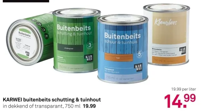 Aanbieding: Karwei buitenbeits schutting & tuinhout