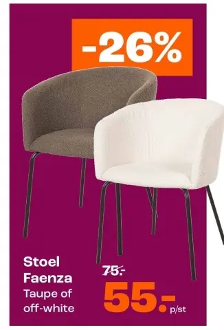 Promotie: Stoel Faenza