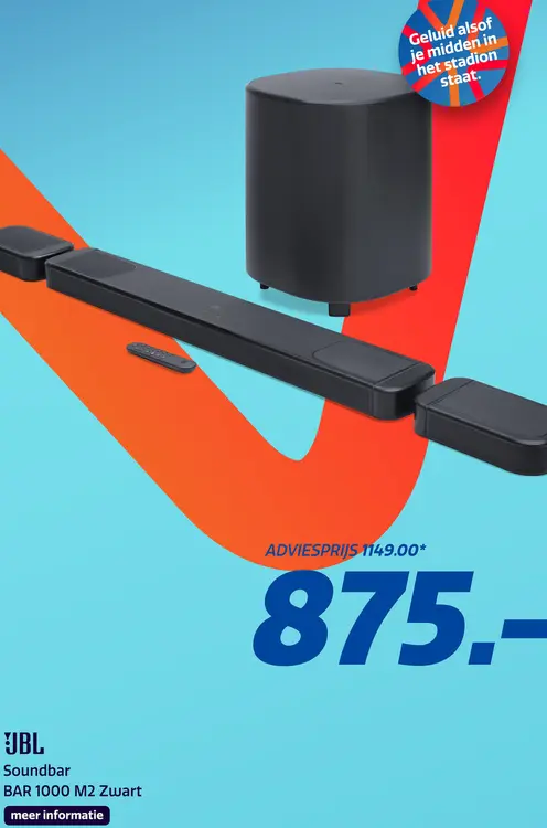 Aanbieding: JBL BAR 1000 M2 Zwart
