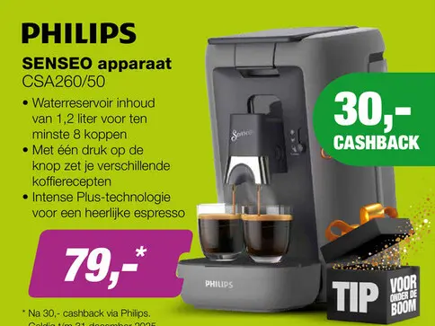 Aanbieding: Philips SENSEO CSA260/50 Select Square Koffiepadmachine
