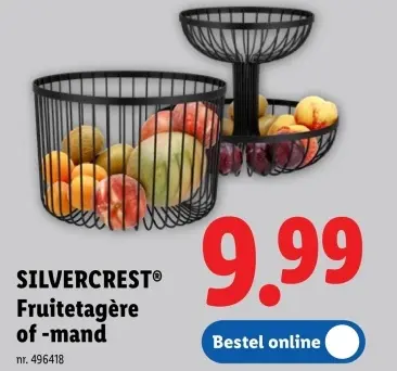 Promotie: Fruitetagère of -mand