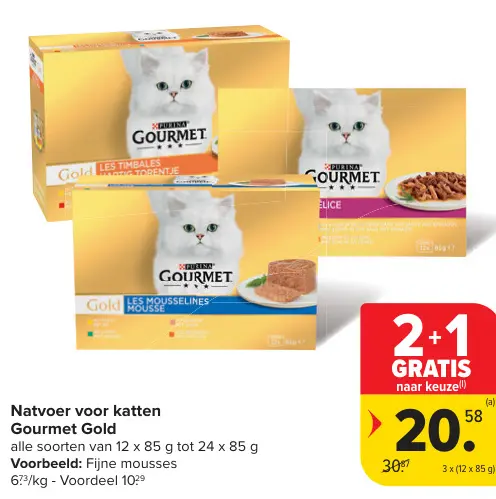 Promotie: Gourmet Gold Natvoer voor katten