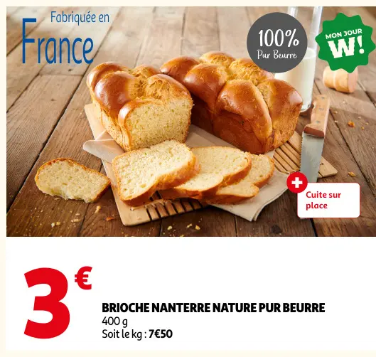 Promotie: Brioche nanterre nature pur beurre