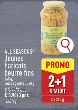 Offre: Jeunes haricots beurre fins
