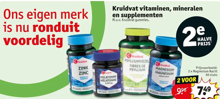 Promotie: Kruidvat vitaminen, mineralen en supplementen